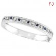 Antique Style Diamond & Sapphire Bangle 