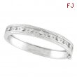 Antique Style Diamond Bangle Bracelet, 14K White Gold