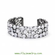 Bejeweled CZ Cuff Black Tone