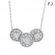 Bezel Diamond Chain Necklace White Gold