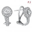 Bezel Diamond Earrings White Gold