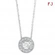 Bezel Diamond Pendant Neckalce