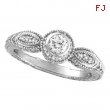 Bezel Diamond Ring 14K White Gold