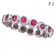 Bezel Set Eternity Pink Sapphire Ring Band