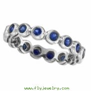 Bezel Set Eternity Sapphire Ring Band