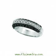 Black & White Diamond Fashion Ring, 14K White Gold