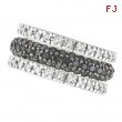 Black Diamond Eternity Ring, 14K White Gold