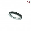 Black Diamond Eternity Ring 14K White Gold