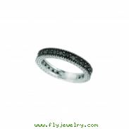 Black Diamond Eternity Ring 14K White Gold