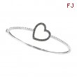 Black Diamond Heart Bangle 