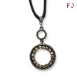 Black-plated Black Crystal Circle On 16