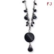 Black-plated Black Crystal Drop 16