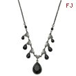 Black-Plated Faceted Jet Bead Multi Teardrop 16