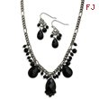 Black-Plated Jet Briolette Crystal Earrings & 16