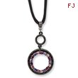 Black-plated Light & Dark Pink And Purple Circle 16