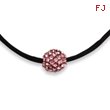 Black-plated Pink Crystal Fireball On 16