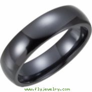 BLACK TITANIUM 05.00 06.00 mm POLISHED DOMED BAND