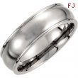 BLACK TITANIUM 08.50 07.50 MM POLISHED GROOVED BAND