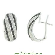 Black White Diamond Earrings