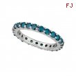 Blue diamond eternity band