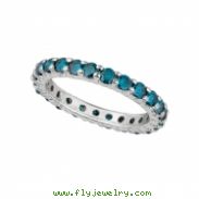 Blue diamond eternity band