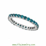 Blue diamond eternity ring