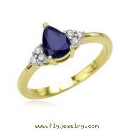 Blue Sapphire Diamond Ring