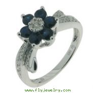 Blue Sapphire Diamond Ring