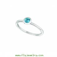 Blue topaz bezel set ring