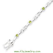 Box Catch Peridot Sterling Silver Polished