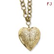 Brass-tone Heart Locket On 28