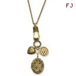 Brass-tone Locket & Charms 30