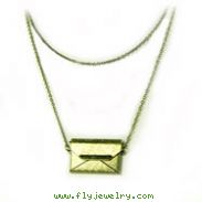 Brass Tone Pocketbook 30" Necklace