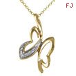 Butterfly Lightweight Yellow Gold Diamond Necklace