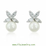 Butterfly Pearl Stud Earrings