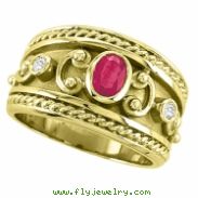 Byzantine Ruby & Diamond ring 