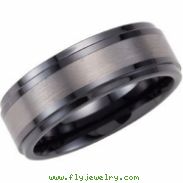 Ceramic & Tungsten 06.00 08.00 MM BLACK CERAMIC COUTURE NONE