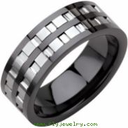 Ceramic & Tungsten 07.00 08.00 MM BLACK CERAMIC COUTURE NONE