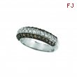 Champagne & White Diamond Fashion Ring, 14K White Gold