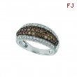 Champagne & white diamond pave ring