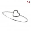 Champagne Diamond Heart Bangle 