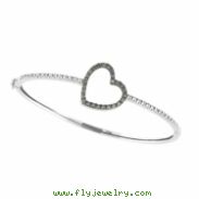 Champagne Diamond Heart Bangle 