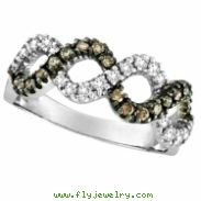 Champagne Diamond Swirl Ring