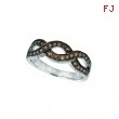 Champagne diamond twisted ring