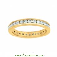 Channel set diamond eternity band