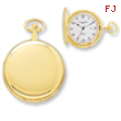 Charles Hubert 14k Gold-plated White Dial with Date Pocket Watch