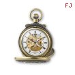 Charles Hubert Antique Gold Finish Skeleton Pocket Watch