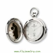 Charles Hubert Chrome Finish Brass Photo Insert Pocket Watch