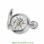 Charles Hubert Chrome Finish Brass Window Cover Pocket Watch