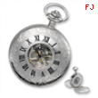 Charles Hubert Chrome-finish White Dial Pocket Watch